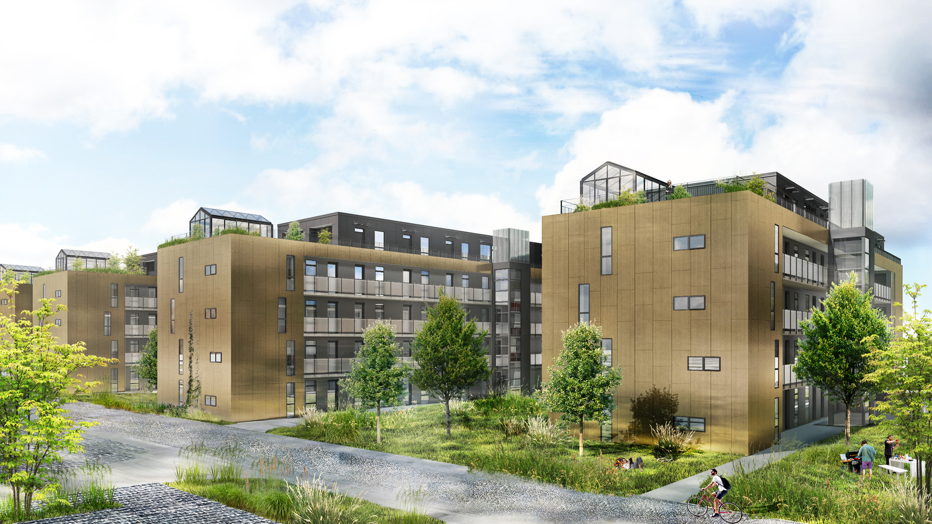 Illustration of Rooftop Apartments In Converted Industrial Buildings Roi